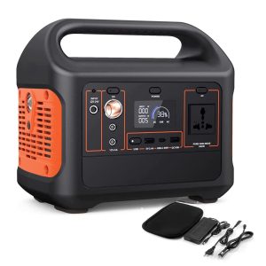 Générateur solaire 600WH Centrale électrique portable 210V/600W Alimentation mobile avec écran LCD pour les voyages, les voyages en voiture, les activités de plein air telles que le camping, le